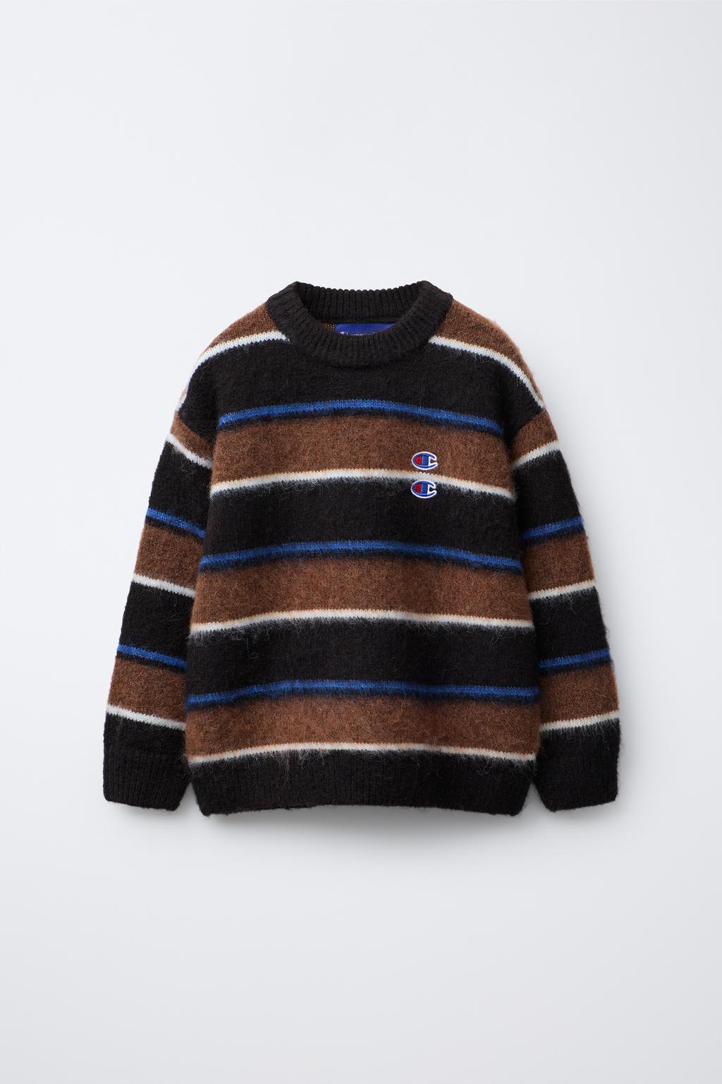 ТРИКОТАЖНЫЙ ДЖЕМПЕР В ПОЛОСКУ CHAMPION ® X ZARA