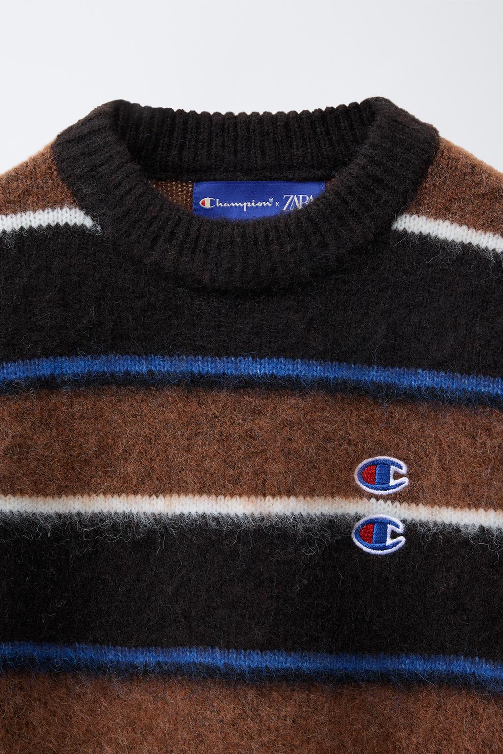 ТРИКОТАЖНЫЙ ДЖЕМПЕР В ПОЛОСКУ CHAMPION ® X ZARA