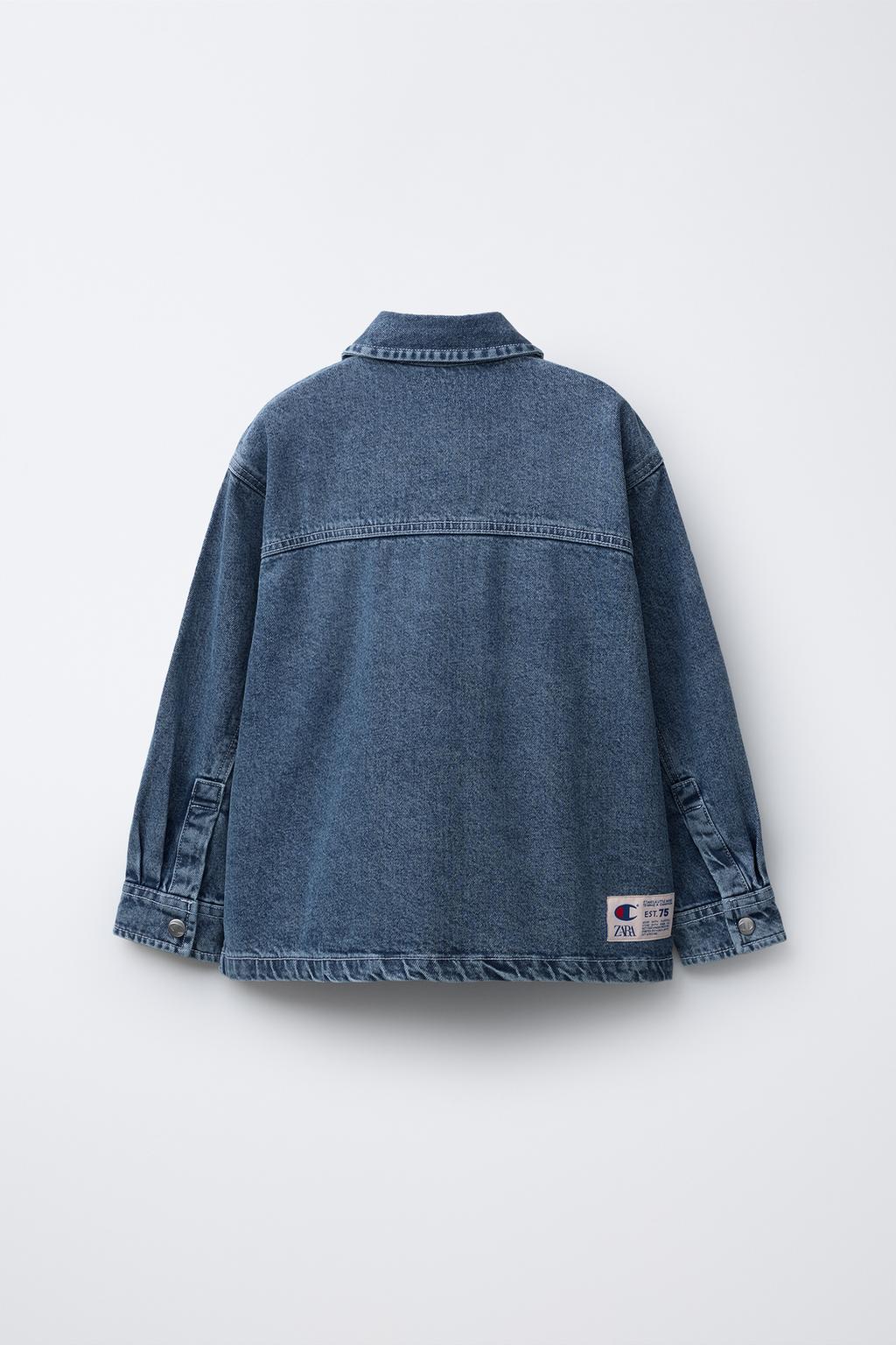 ДЖИНСОВАЯ КУРТКА-РУБАШКА С ВЫШИВКОЙ CHAMPION ® X ZARA