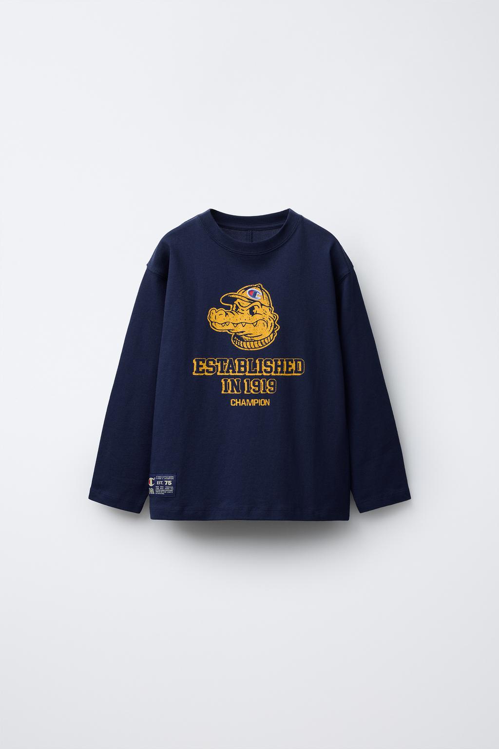 ФУТБОЛКА CHAMPION ® X ZARA С ПРИНТОМ «КРОКОДИЛ»
