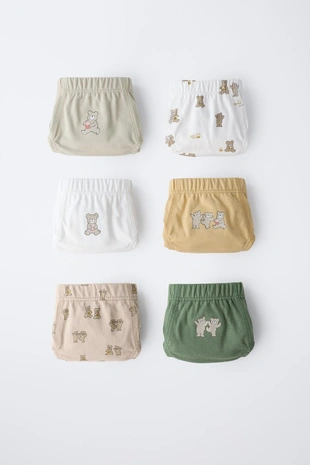 2-6 лет/набор из шести трусов с медвежатами- Заказать в России