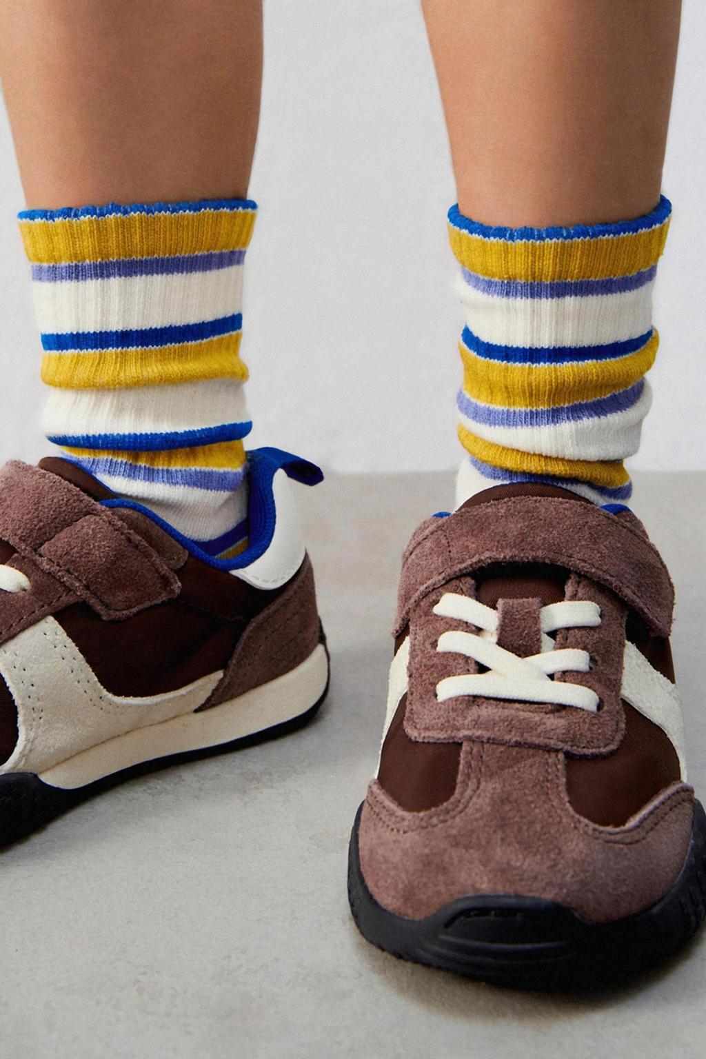 Набор из двух пар длинных носков с полосатым принтом