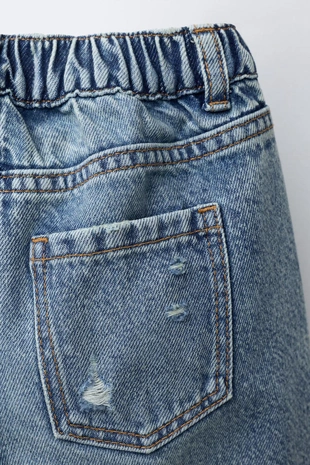 Джинсы WIDE LEG с сердцем- Заказать в России