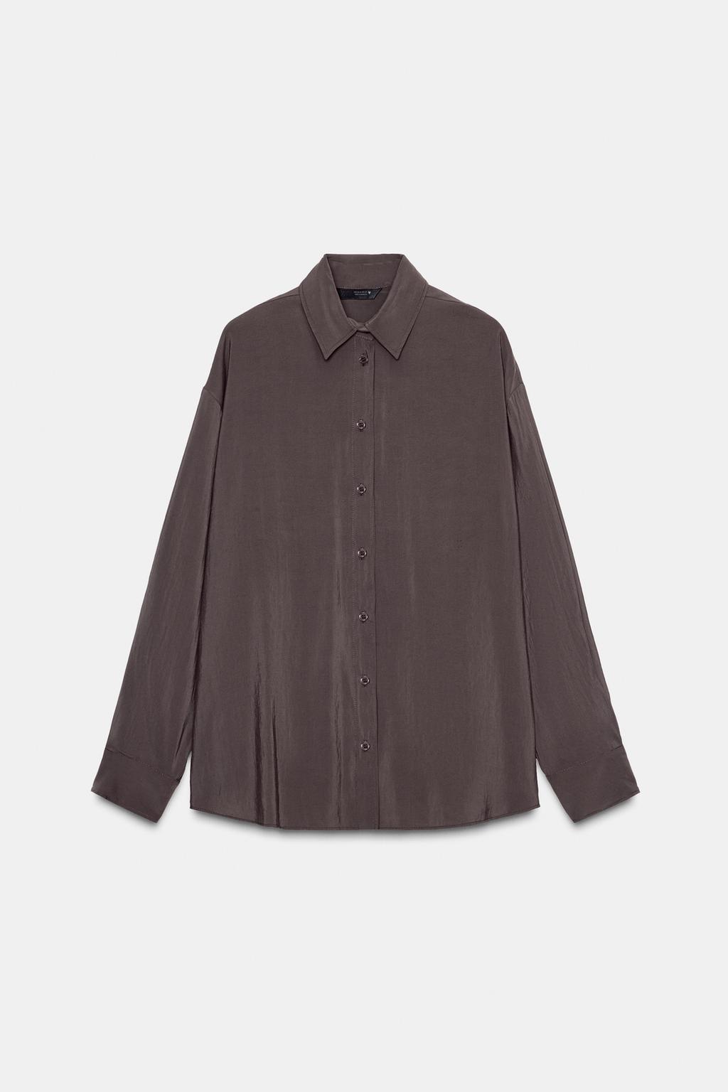 РУБАШКА OVERSIZE ИЗ ТЕКУЧЕЙ ТКАНИ