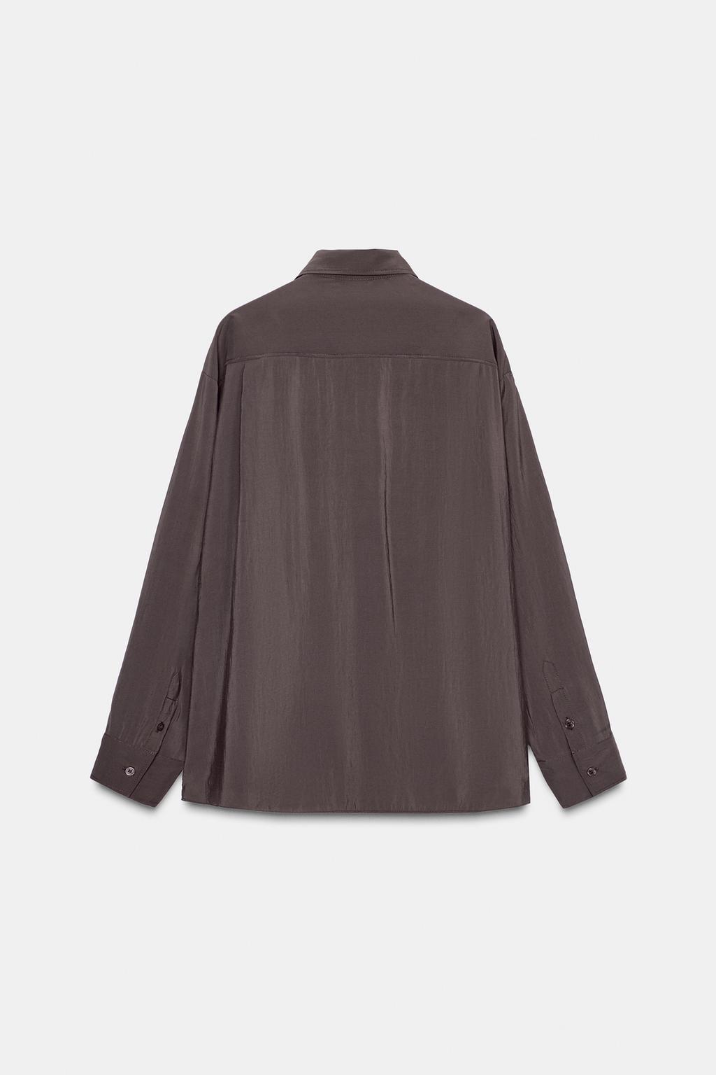 РУБАШКА OVERSIZE ИЗ ТЕКУЧЕЙ ТКАНИ