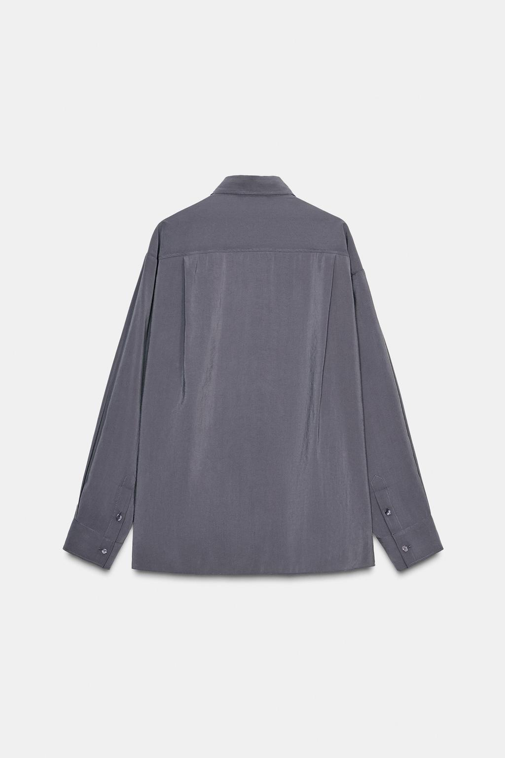 РУБАШКА OVERSIZE ИЗ ТЕКУЧЕЙ ТКАНИ