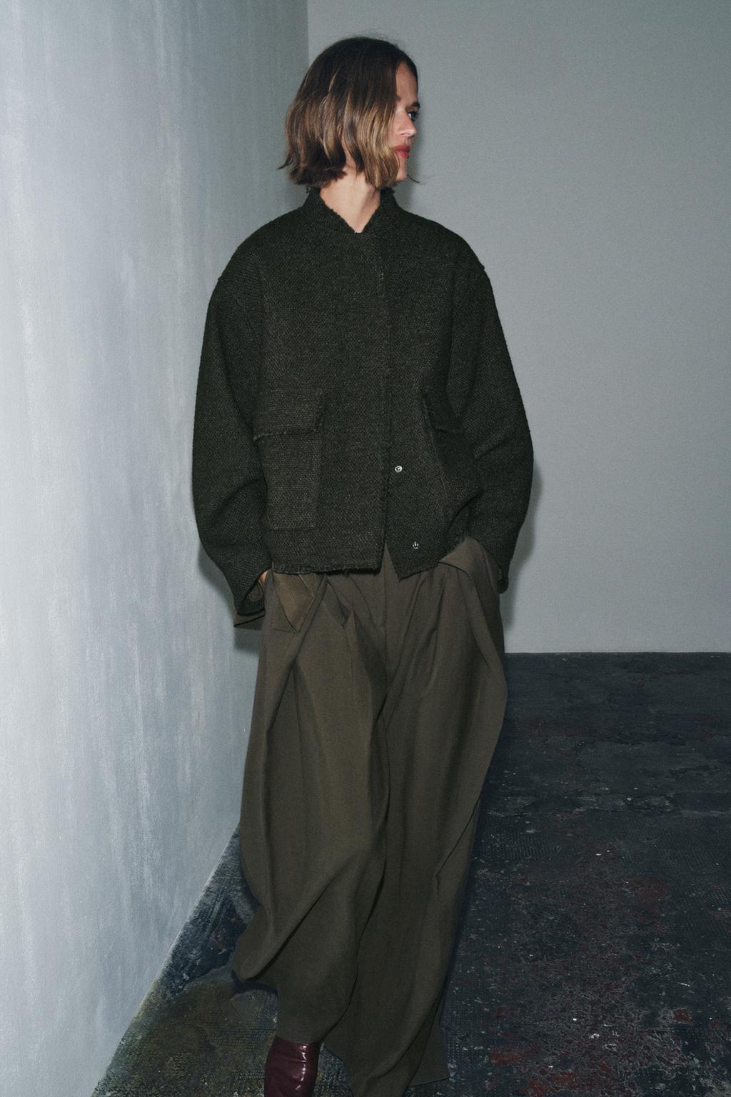 КУРТКА ИЗ РЕЛЬЕФНОЙ ТКАНИ С ШЕРСТЬЮ — ZW COLLECTION