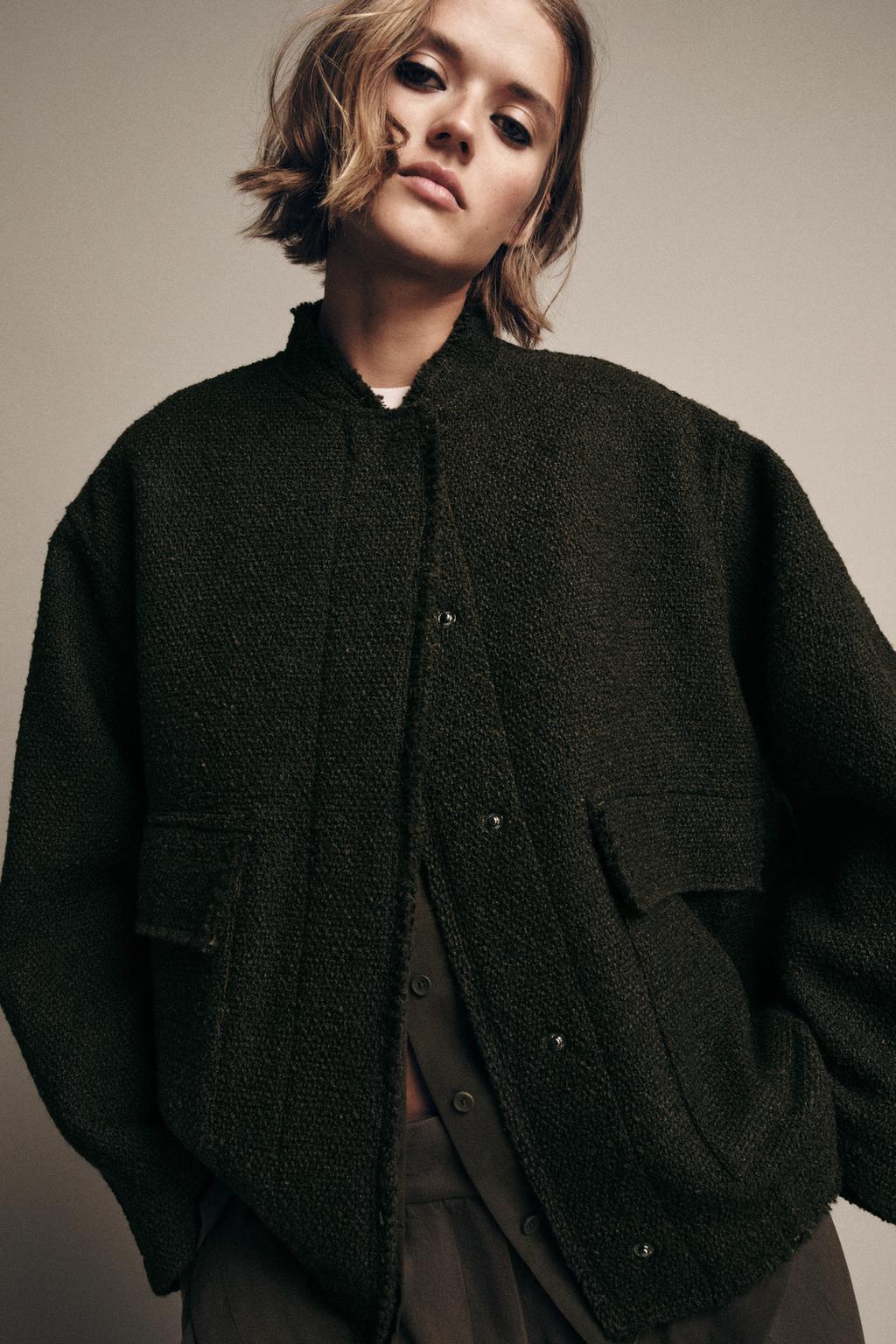КУРТКА ИЗ РЕЛЬЕФНОЙ ТКАНИ С ШЕРСТЬЮ — ZW COLLECTION