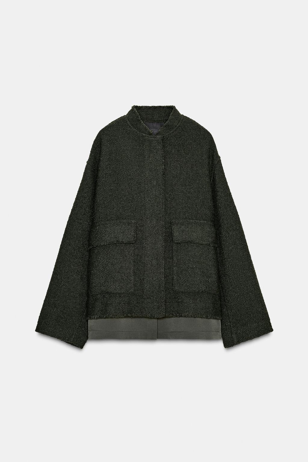 КУРТКА ИЗ РЕЛЬЕФНОЙ ТКАНИ С ШЕРСТЬЮ — ZW COLLECTION