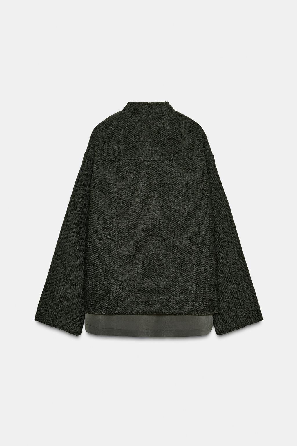 КУРТКА ИЗ РЕЛЬЕФНОЙ ТКАНИ С ШЕРСТЬЮ — ZW COLLECTION