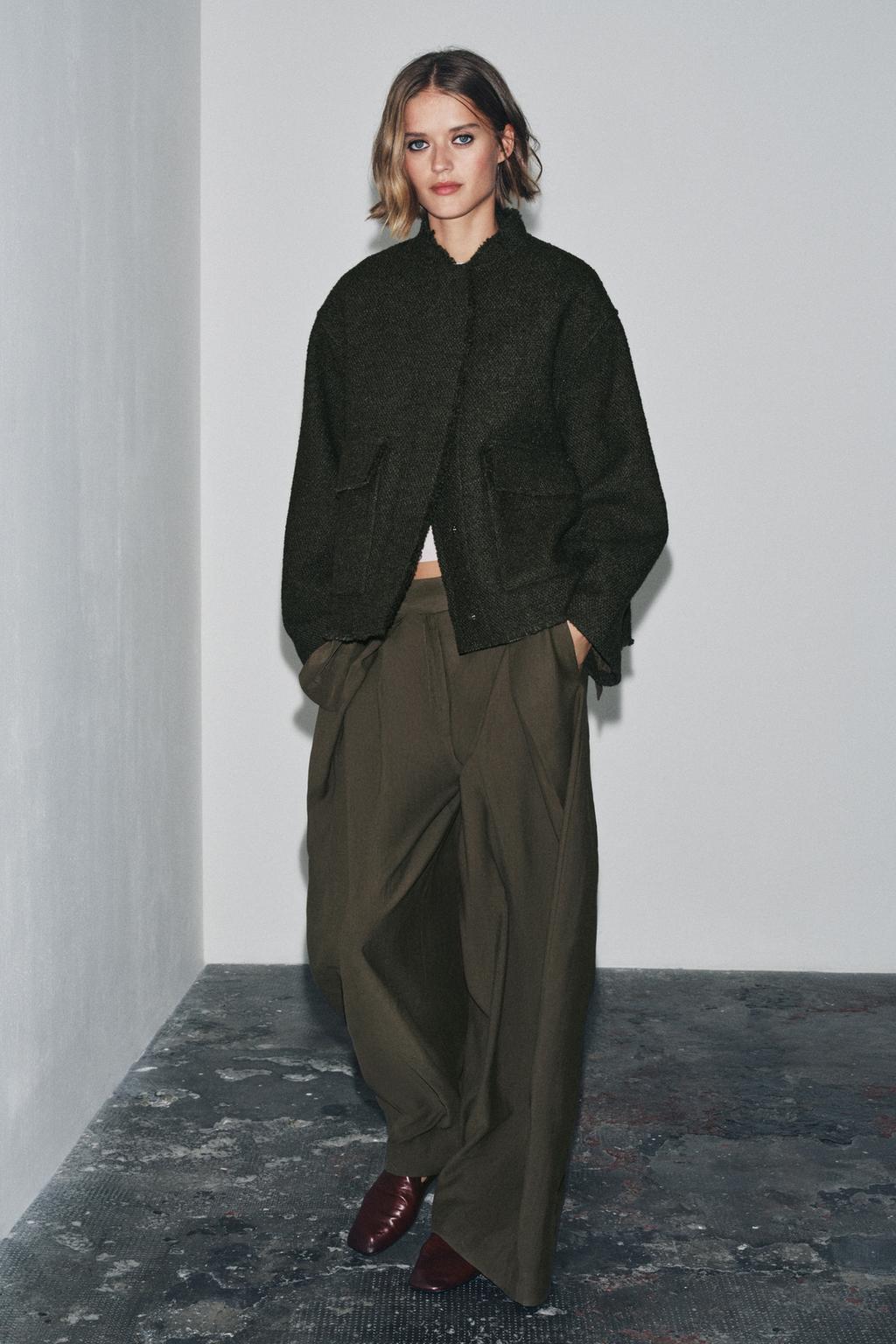КУРТКА ИЗ РЕЛЬЕФНОЙ ТКАНИ С ШЕРСТЬЮ — ZW COLLECTION