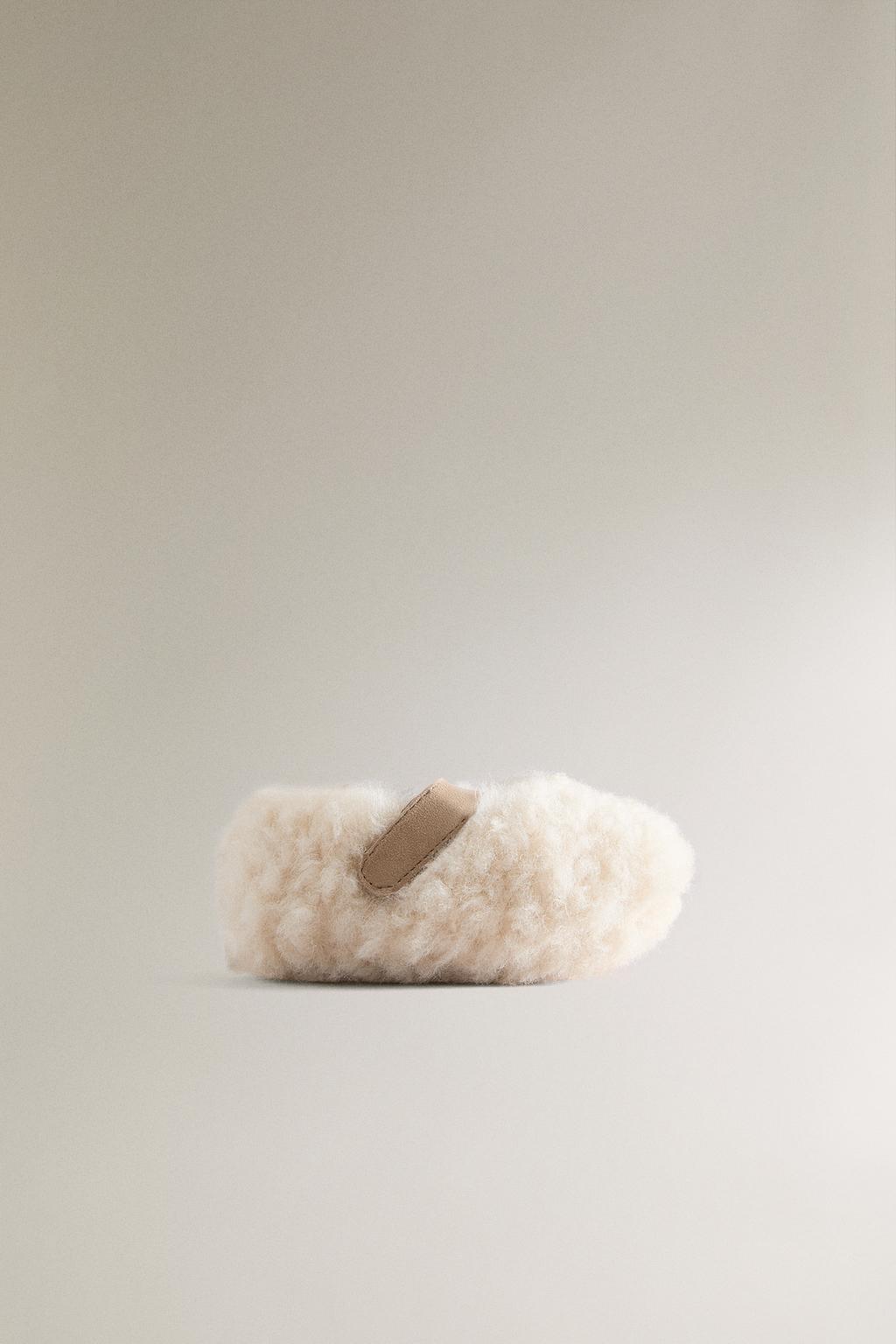 Балетки на меху faux shearling