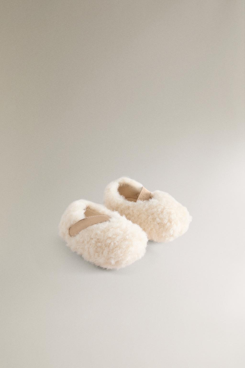 Балетки на меху faux shearling