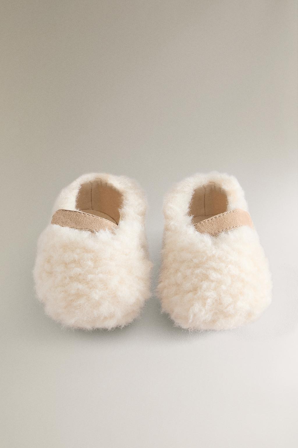 Балетки на меху faux shearling