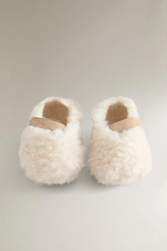 Балетки на меху faux shearling
