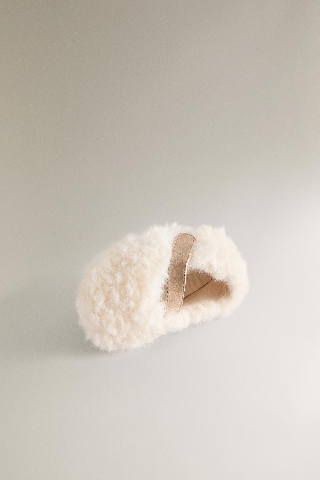 Балетки на меху faux shearling