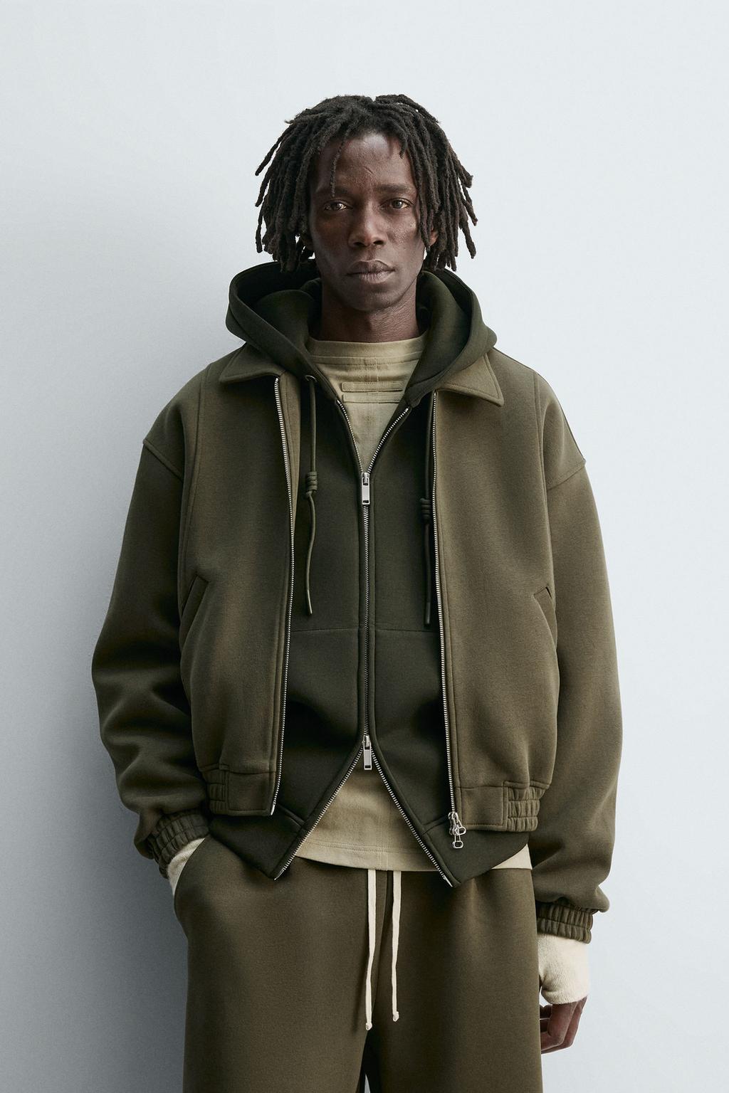 КУРТКА BOXY FIT С ЭФФЕКТОМ НЕОПРЕНА