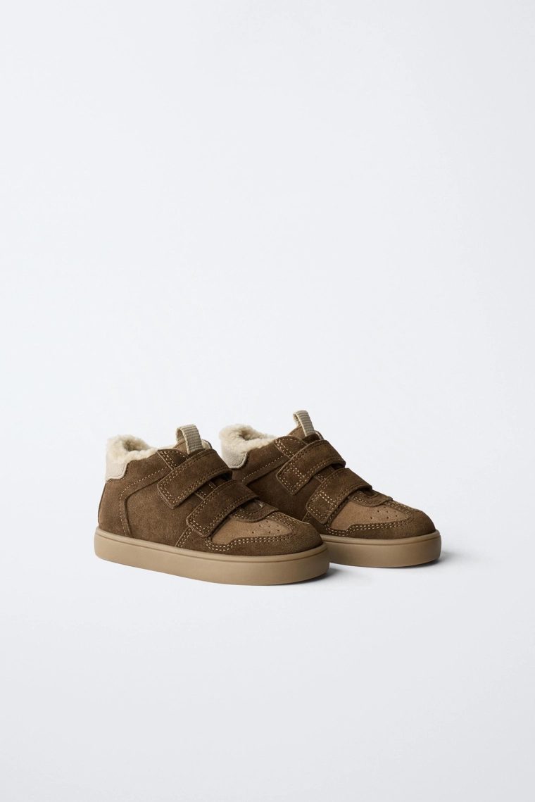 Кожаные кеды на высокой подошве