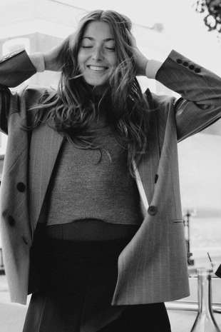 Блейзер оверсайз в тонкую полоску- Заказать в России