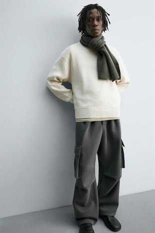 Брюки карго из неопрена со складками- Заказать в России