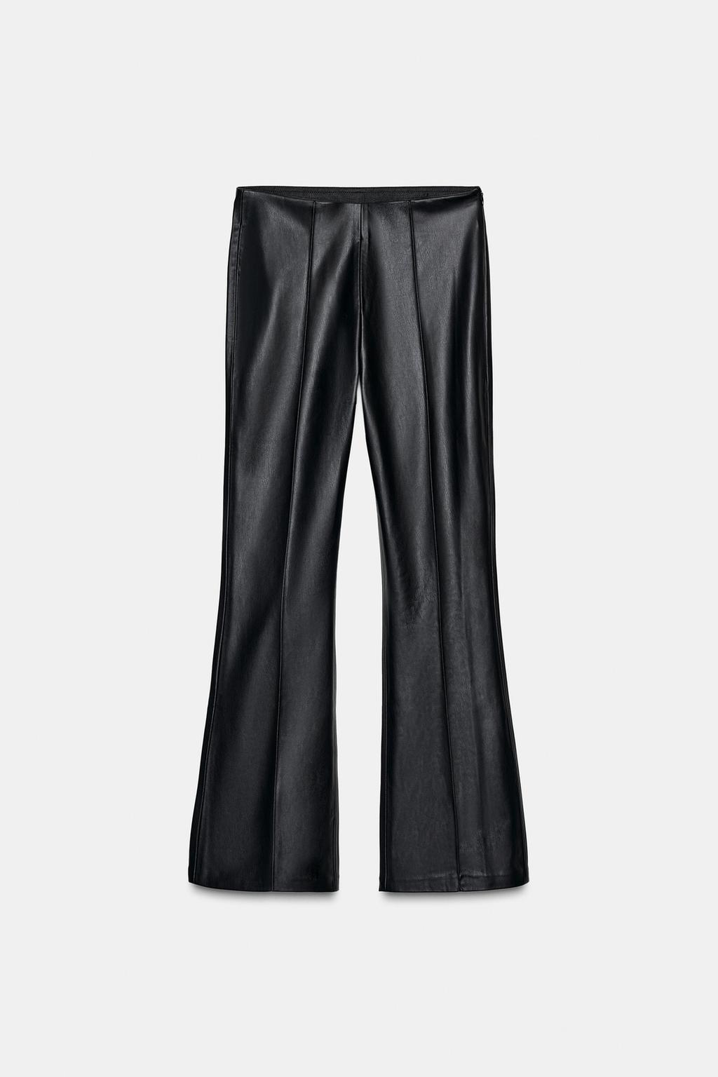 ЛЕГИНСЫ MINI FLARE ИЗ ИСКУССТВЕННОЙ КОЖИ