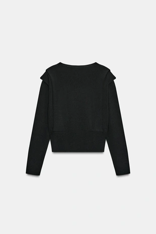 Трикотажный топ с подплечниками- Заказать в России