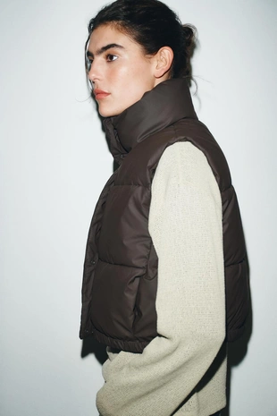 Прорезиненный стеганый жилет- Заказать в России