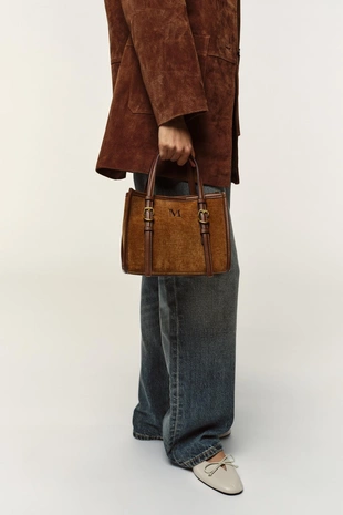 Сумка мини-тоут из вельвета- Заказать в России