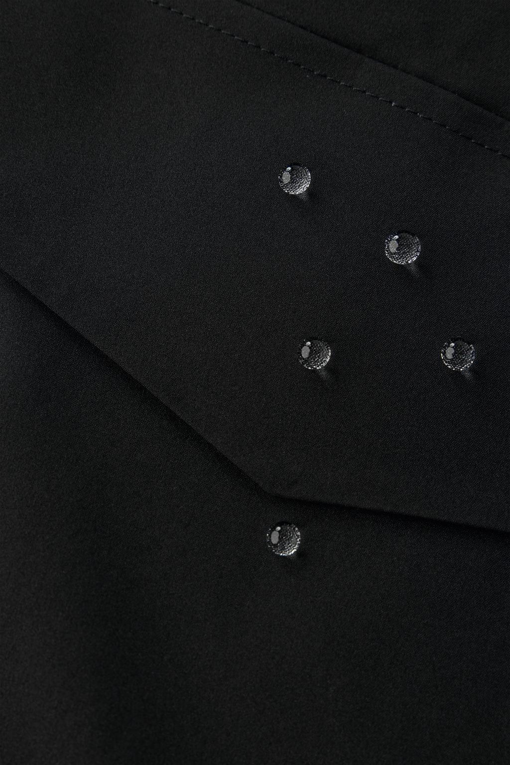 LONG FEATHER AND DOWN WATER-REPELLENT PUFFER JACKET WITH DETACHABLE FAUX FUR HOOD