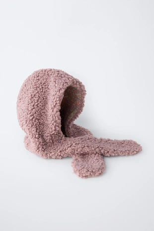 Magenta | 0248/559/123 - Zara Шапка из меха медведицы с воротником