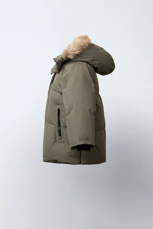 LONG WATER-REPELLENT AND WIND-RESISTANT FEATHER DOWN PUFFER JACKET- Заказать в России