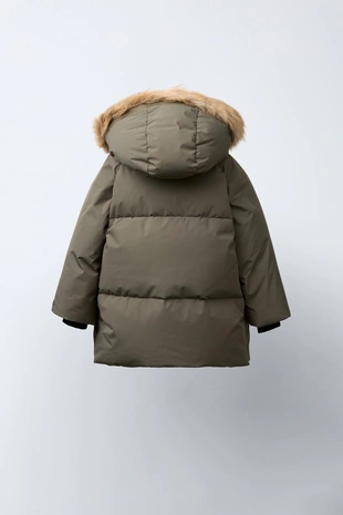 LONG WATER-REPELLENT AND WIND-RESISTANT FEATHER DOWN PUFFER JACKET- Заказать в России
