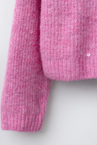 Вязаный свитер с пайетками- Заказать в России