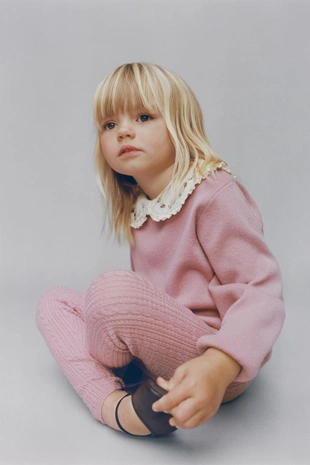 Трикотажные легинсы с косами- Заказать в России