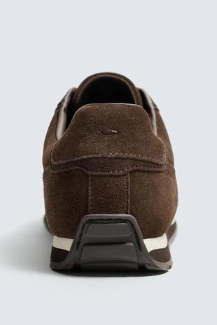 Brown | 2340/520/700 - Zara Кожаные кроссовки в повседневном стиле