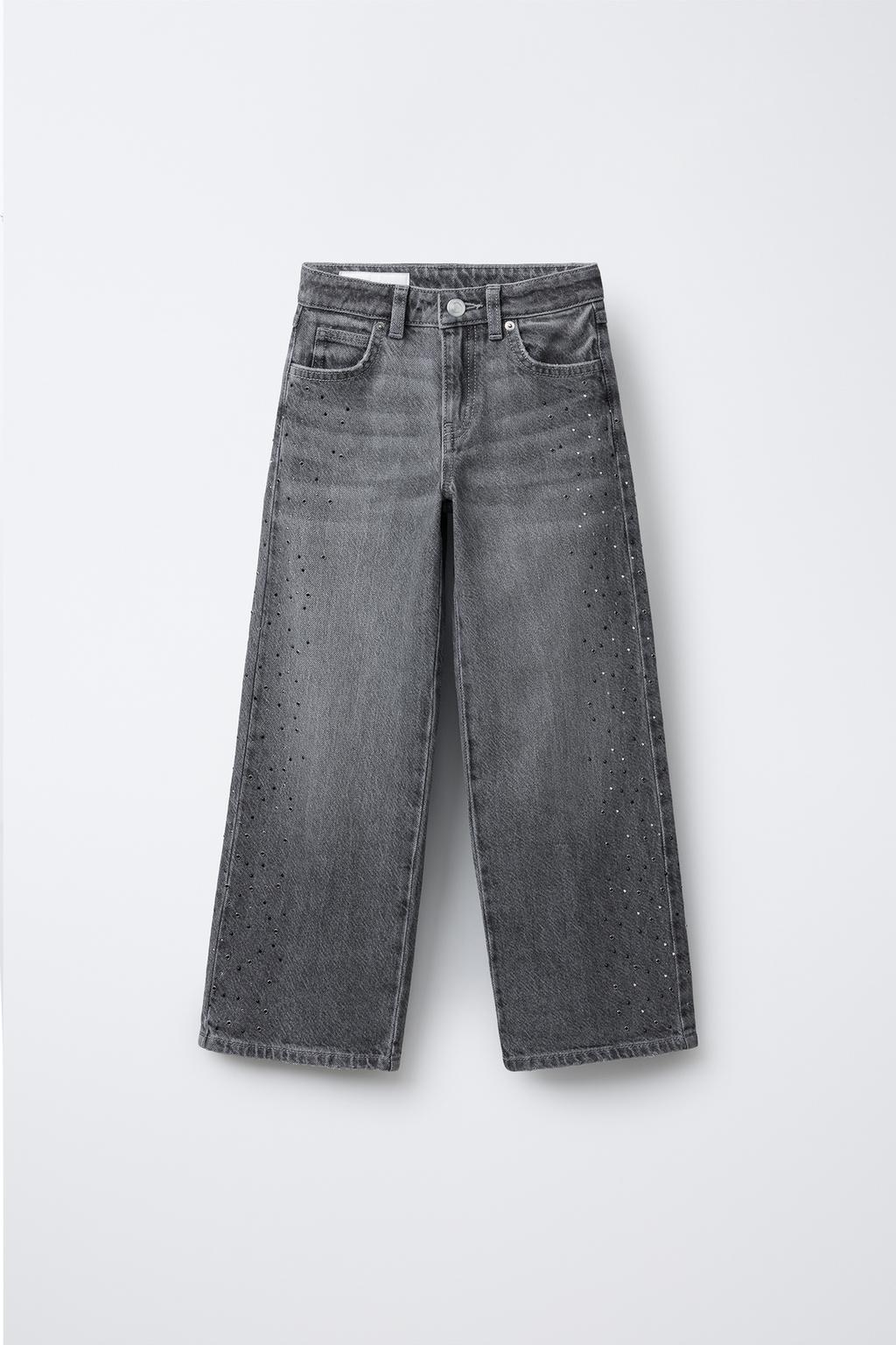 ДЖИНСЫ WIDE LEG СО СТРАЗАМИ