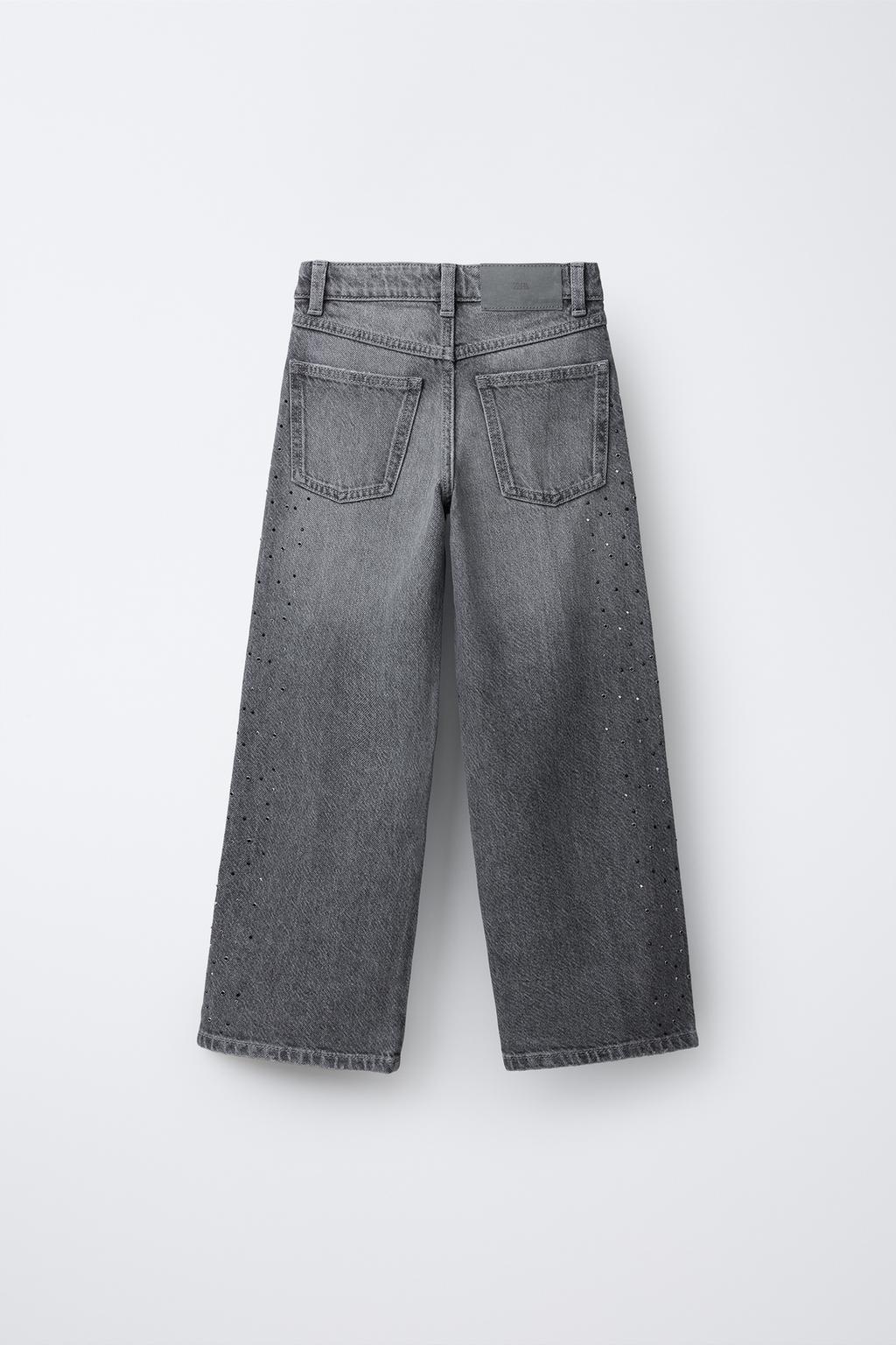ДЖИНСЫ WIDE LEG СО СТРАЗАМИ