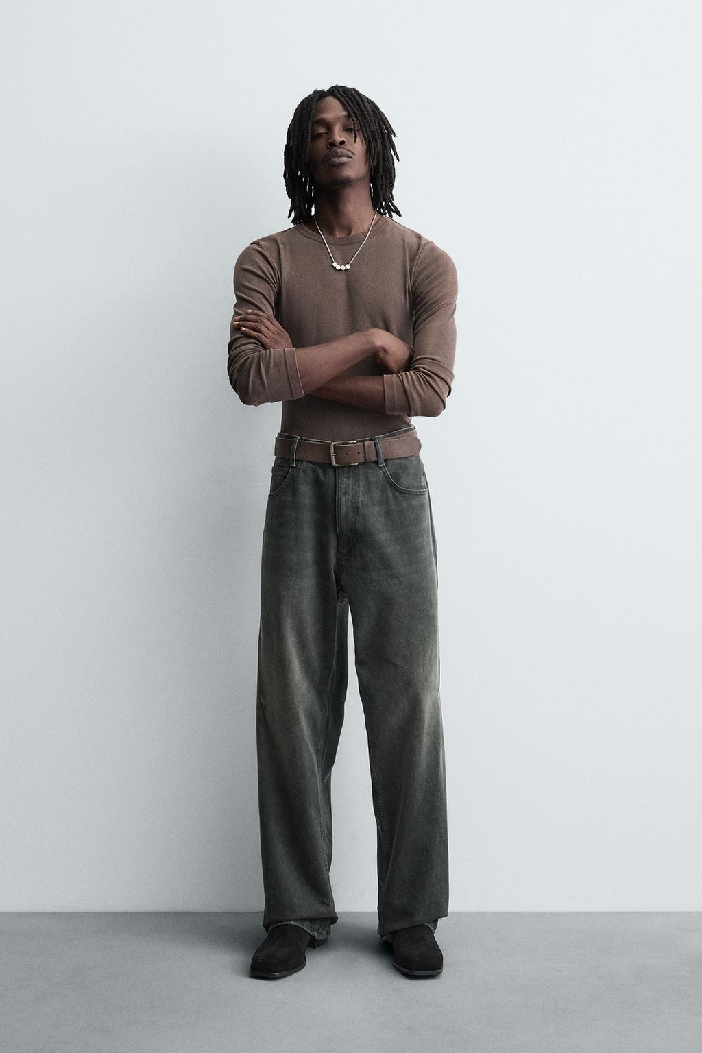 ДЖИНСЫ BAGGY FIT С ПЕРЕКРУЧЕННЫМ ШВОМ