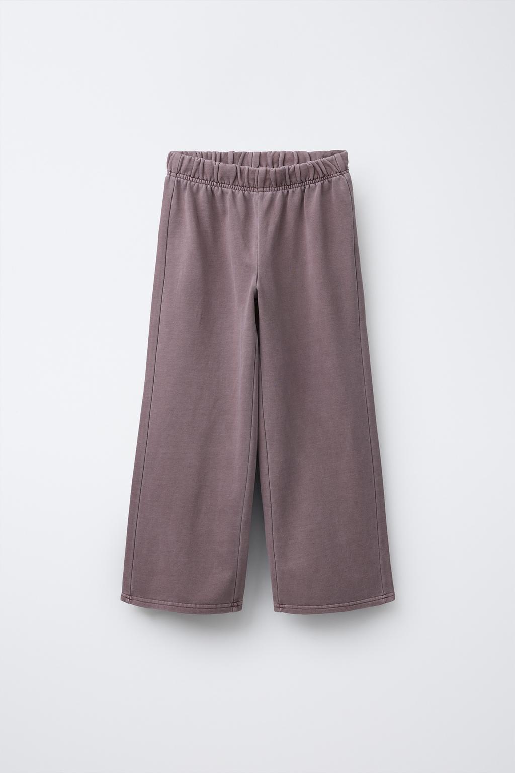 БРЮКИ WIDE LEG С ЭФФЕКТОМ ПОТЕРТОСТИ