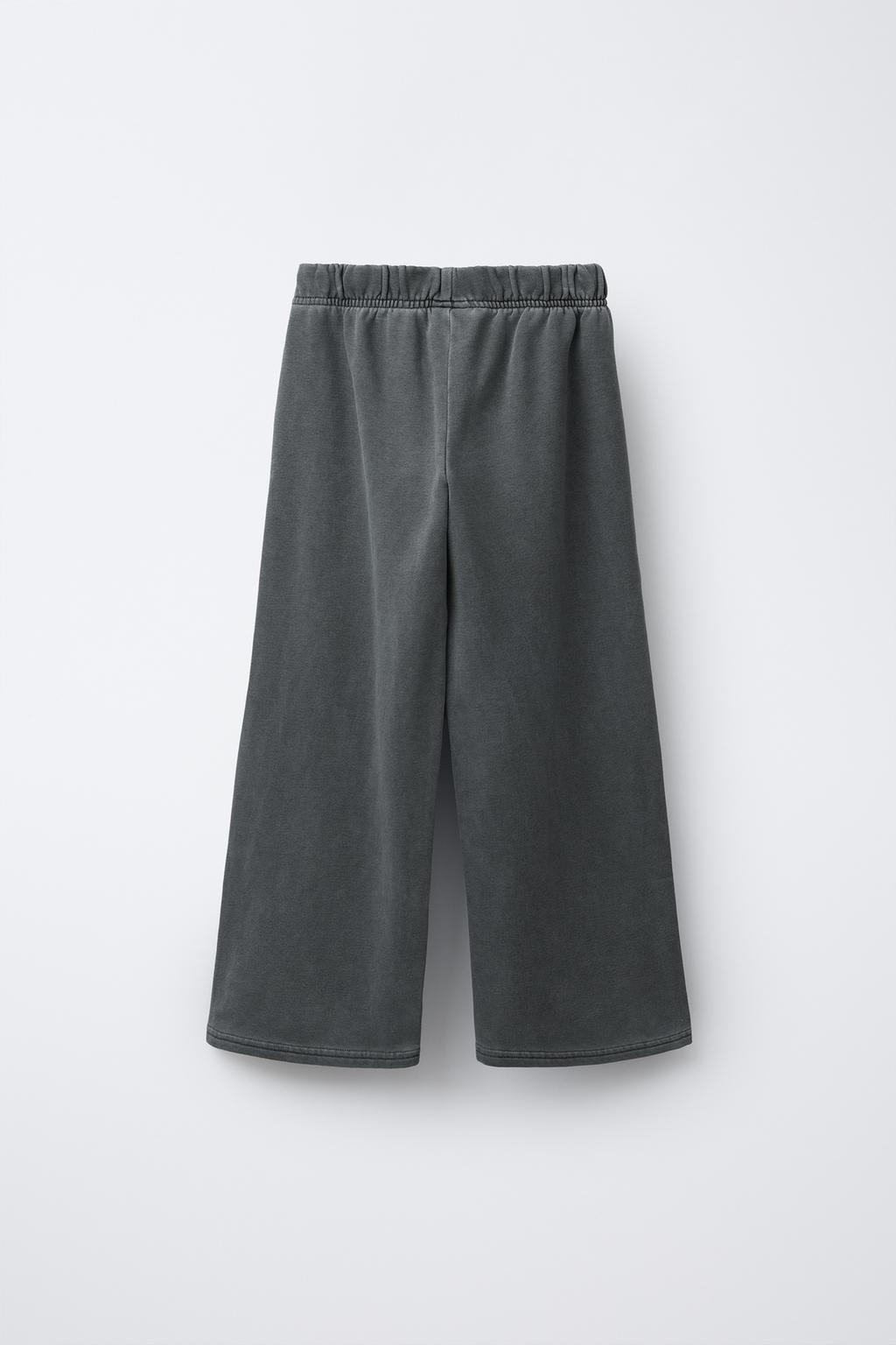 БРЮКИ WIDE LEG С ЭФФЕКТОМ ПОТЕРТОСТИ
