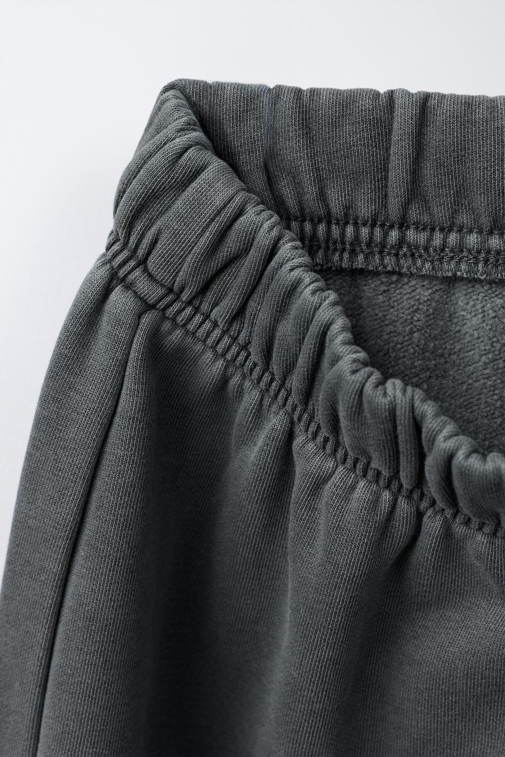 БРЮКИ WIDE LEG С ЭФФЕКТОМ ПОТЕРТОСТИ