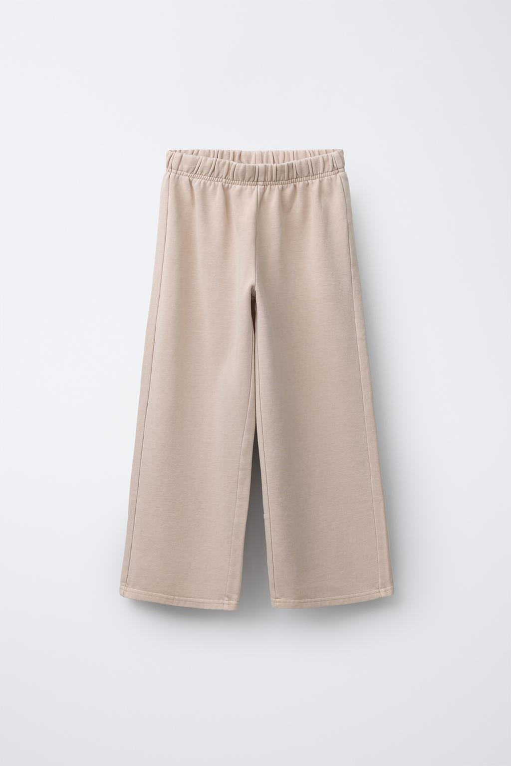 БРЮКИ WIDE LEG С ЭФФЕКТОМ ПОТЕРТОСТИ