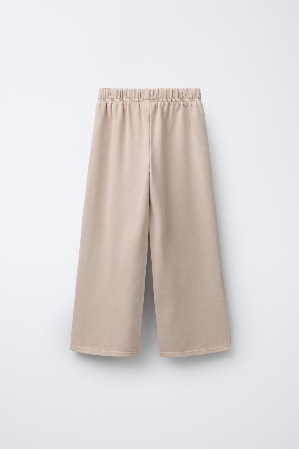 БРЮКИ WIDE LEG С ЭФФЕКТОМ ПОТЕРТОСТИ