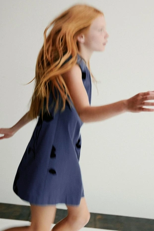 Купить Zara Платье с рельефным цветочным принтом