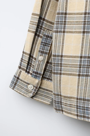 Рубашка с принтом в клетку- Заказать в России