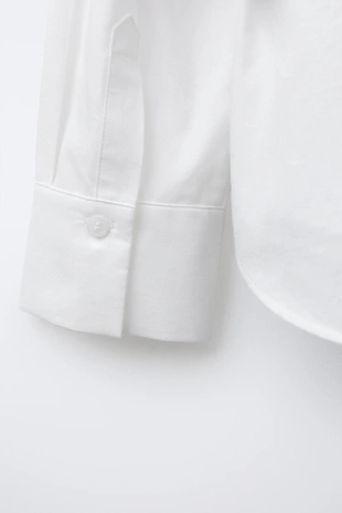 Рубашка из поплина, вязаный жилет и бархатные банты- Заказать в России