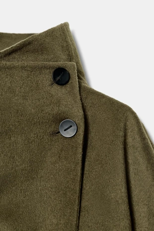 Пальто с высоким воротником из смесовой шерсти — ZW COLLECTION- Заказать в России