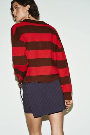 Юбка-шорты в клетку со складками- Заказать в России