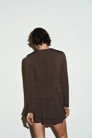 Платье-комбинезон со сборками на талии- Заказать в России