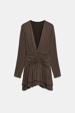 Платье-комбинезон со сборками на талии- Заказать в России